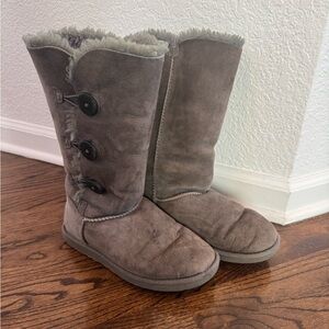 UGG Gray Bailey Button Boots